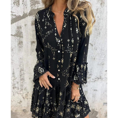 ULRIKA I RETRO-LANGARMKLEID