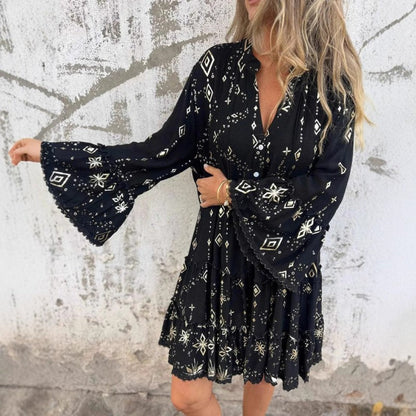 ULRIKA I RETRO-LANGARMKLEID